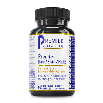 Premier Research Labs Premier Hair/Skin/Nails - Hair Growth Supplement for Women & Men with Keratin, Vitamins for Hair Growth, Beauty from Within for Hair, Skin and Nails - 60 Vegetarian Capsules Premier Research Labs uk supplements