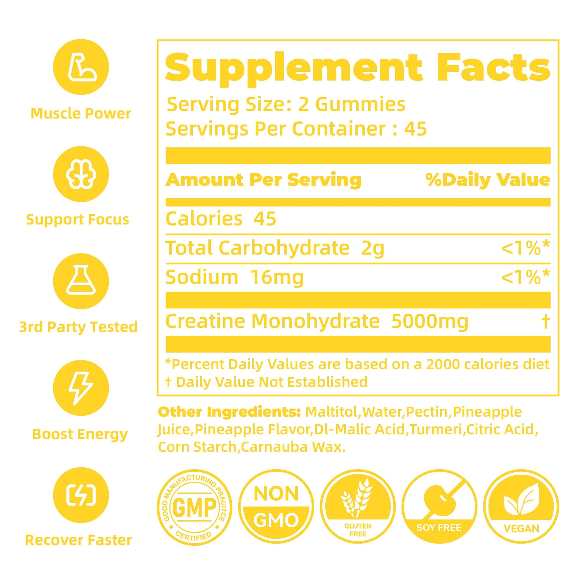 novomins Creatine Monohydrate Gummies for Men & Women, Chewables Creatine Monohydrate for Muscle Strength, Muscle Builder, Energy Boost, Pre-Workout Supplement novomins uk supplements