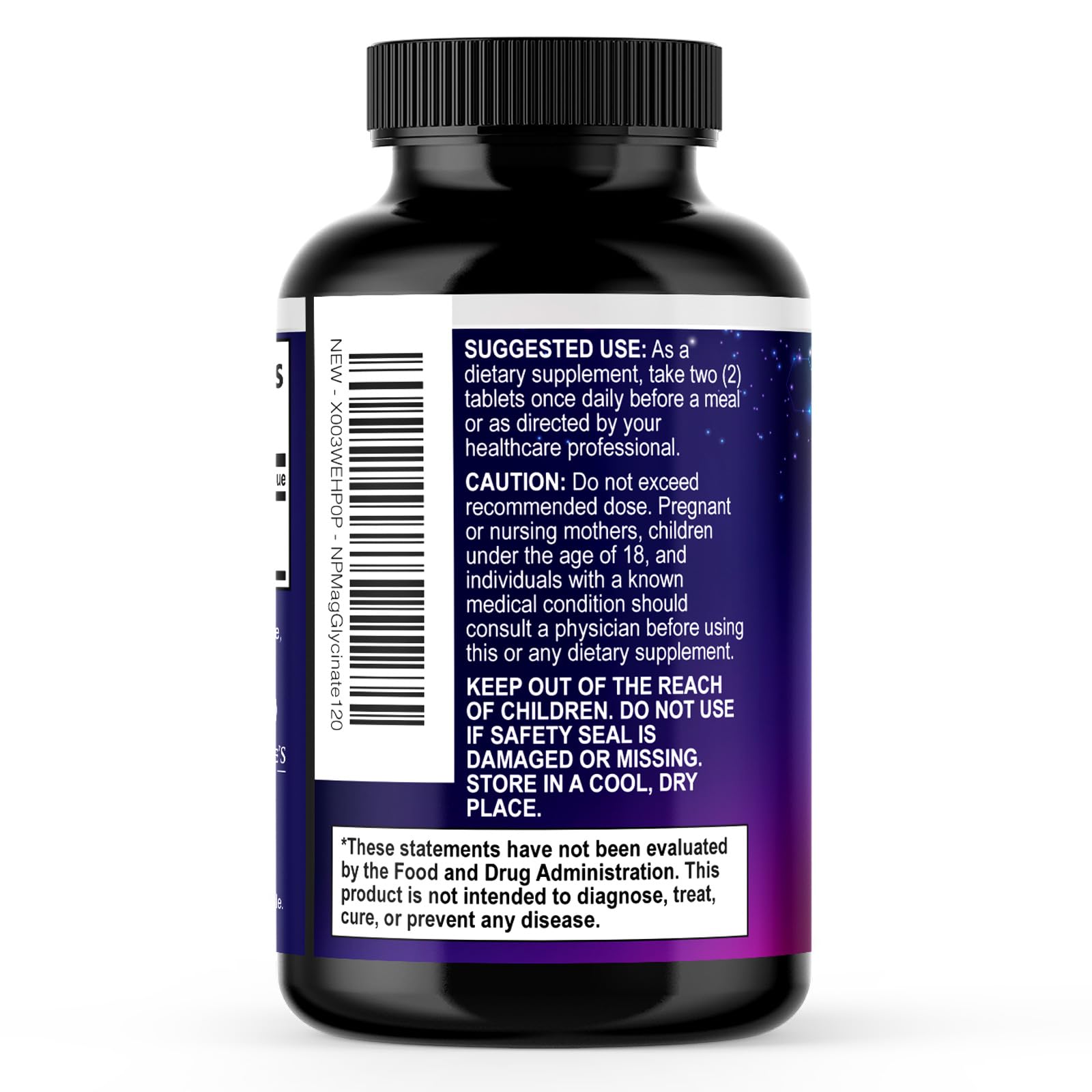 Magnesium Glycinate Supplement 250mg - 100% Chelated & Purified - to Support Sleep, Heart Health, Muscles, & Bone Strength - Best Absorption Magnesium Glycinate Capsules, Bottled in USA - 120 Tablets Nature's Peak uk supplements