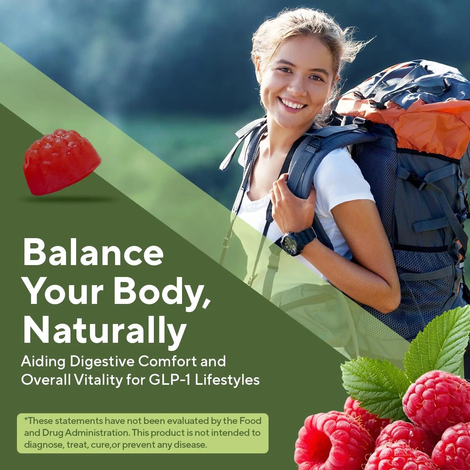 NuVa GLP-1 Support Multivitamin Gummies for Men & Women: Raspberry, Sugar-Free, 3g Fiber for Digestion & Gut Health NuVa uk supplements