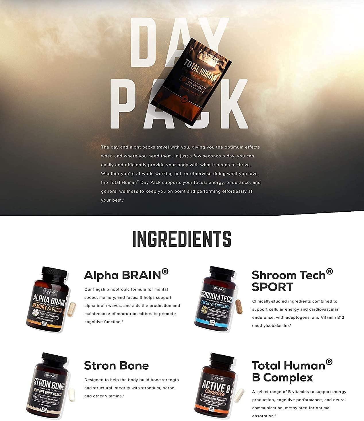 ONNIT Total Human Day and Night Vitamin Packs, 7-Day Supply Capsule ONNIT uk supplements