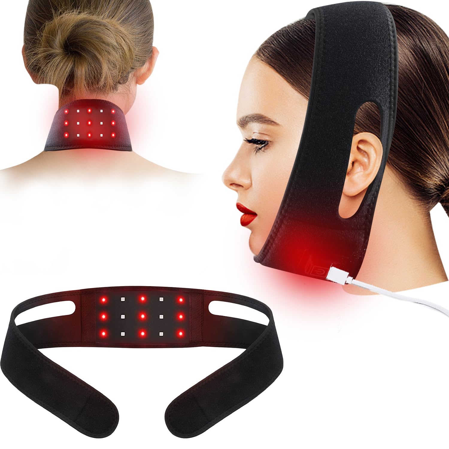 Red Light Therapy Belt for Neck, Infrared Light Therapy Flexible Wearable Wrap Pad LitePow uk supplements