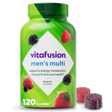 vitafusion Adult Gummy Vitamin Supplement for Men, Berry Flavored, A, C, D, E, B6, B12, Daily, 120 Count, 60 Day Supply Vitafusion uk supplements