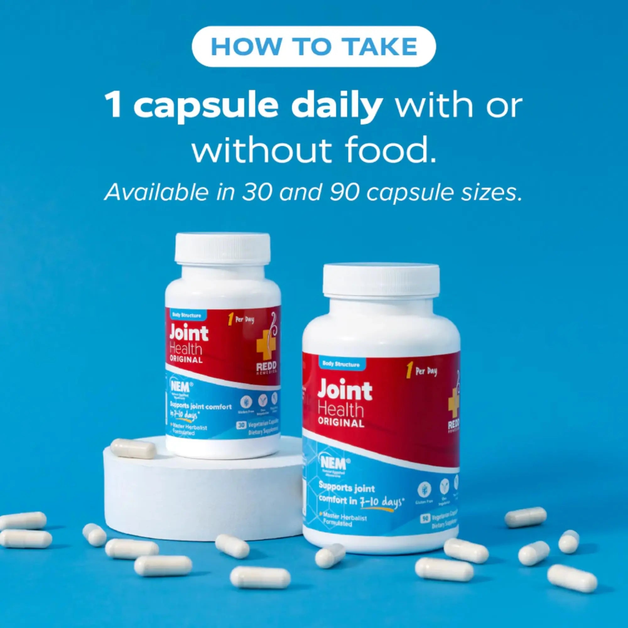 Redd Remedies Joint Health Original, 90 Capsules, and Calcium Mag + D, 120 Capsules Redd Remedies uk supplements