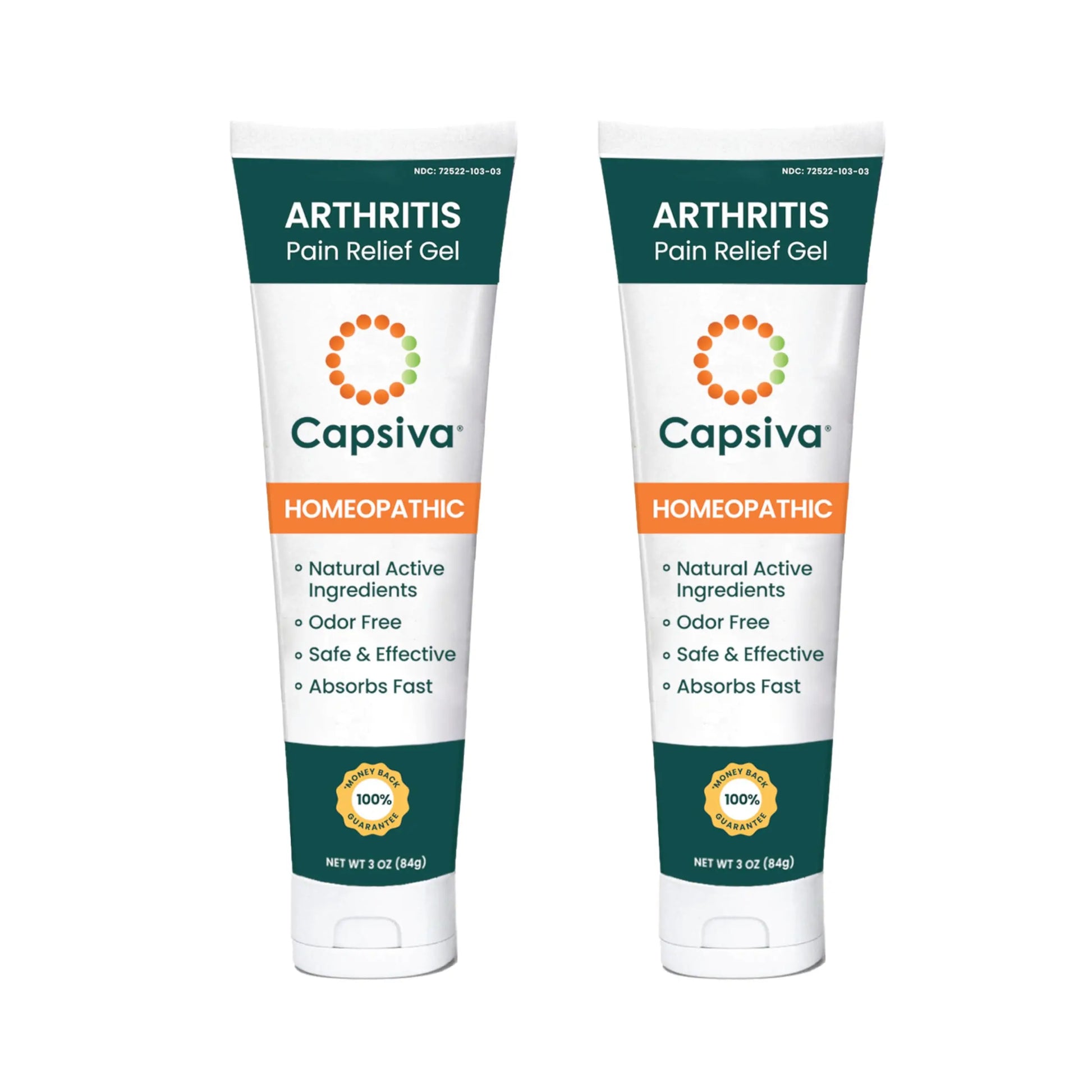 Capsiva Pain Relief Topical 3oz Tube, 2 Pack, for Your Hands, Neck, Back, Joints, Non-Greasy, No Burn, Odor Free, Homeopathic Active Ingredients, Contains Capsaicin & Arnica, Absorbs Fast Capsiva uk supplements
