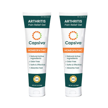 Capsiva Pain Relief Topical 3oz Tube, 2 Pack, for Your Hands, Neck, Back, Joints, Non-Greasy, No Burn, Odor Free, Homeopathic Active Ingredients, Contains Capsaicin & Arnica, Absorbs Fast Capsiva uk supplements