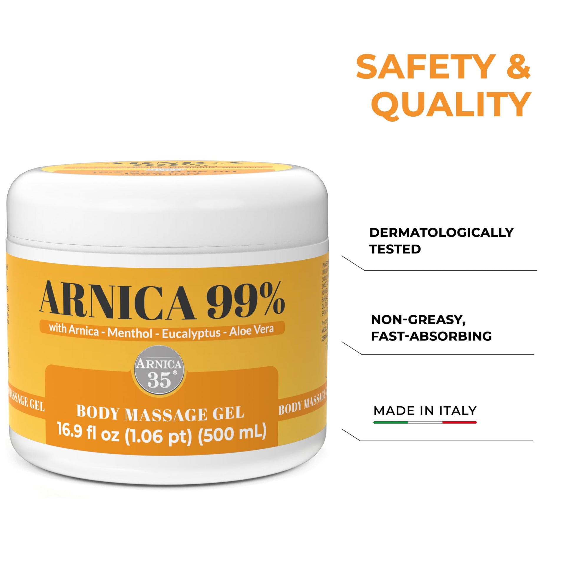 Arnica 35 Arnica Body Massage Gel – Water-Based Cosmetic Massage Gel with Arnica Montana, Fast-Absorbing Lightweight Texture, Non-Greasy Feel, Dermatologically Tested, 16.9 fl oz Arnica uk supplements