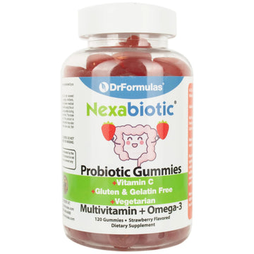 DrFormulas Multivitamin Gummies with Omega 3 and Probiotics for Kids and Adults with Vitamin C | Nexabiotic with Vitamin A, C, D3, E, B6, B12 DrFormulas uk supplements