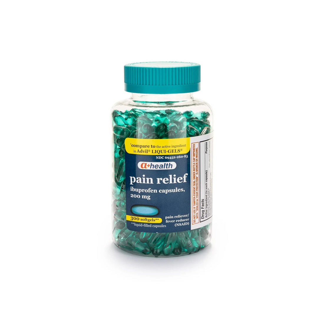 A+Health Ibuprofen 200 Mg Softgels, Pain Reliever/Fever Reducer (NSAID), 300 Count A+Health uk supplements