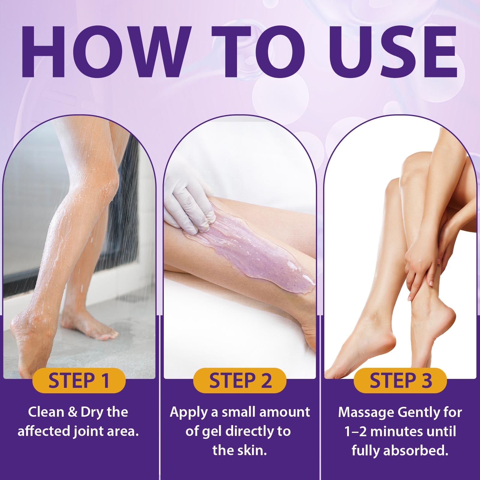 Soothing Massage Gel - Joint Massage Purple Gel, Natural Ingredients & Fast-Absorbing for Soothing Joint, Shoulder, Knee, Back & Muscle Stiffness GTZSXNP uk supplements