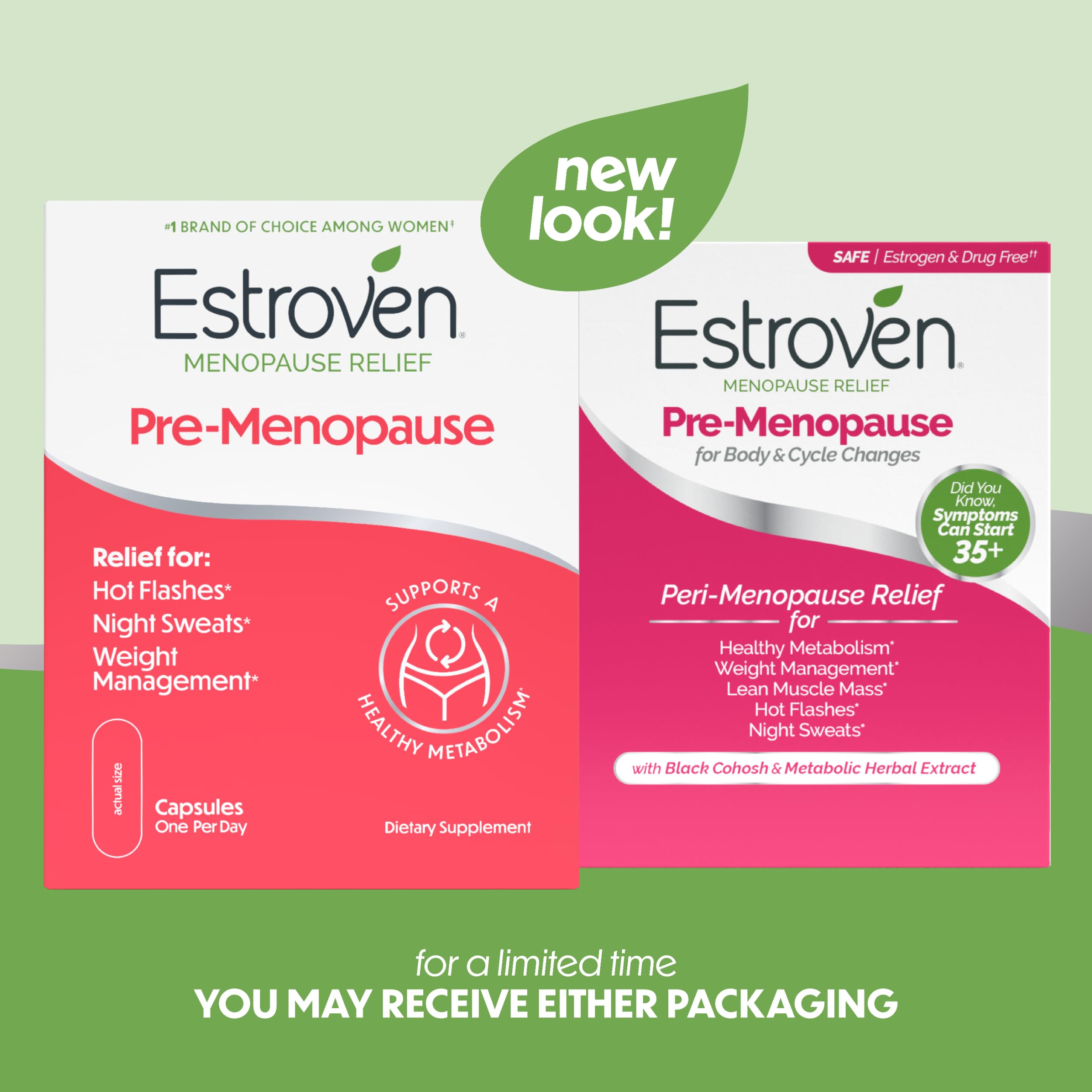 Estroven Pre-Menopause Relief, 30 Ct., Clinically Proven Ingredients, Provides Menopause Relief plus Night Sweats & Hot Flash Relief, Drug-Free or Estrogen Free Estroven uk supplements