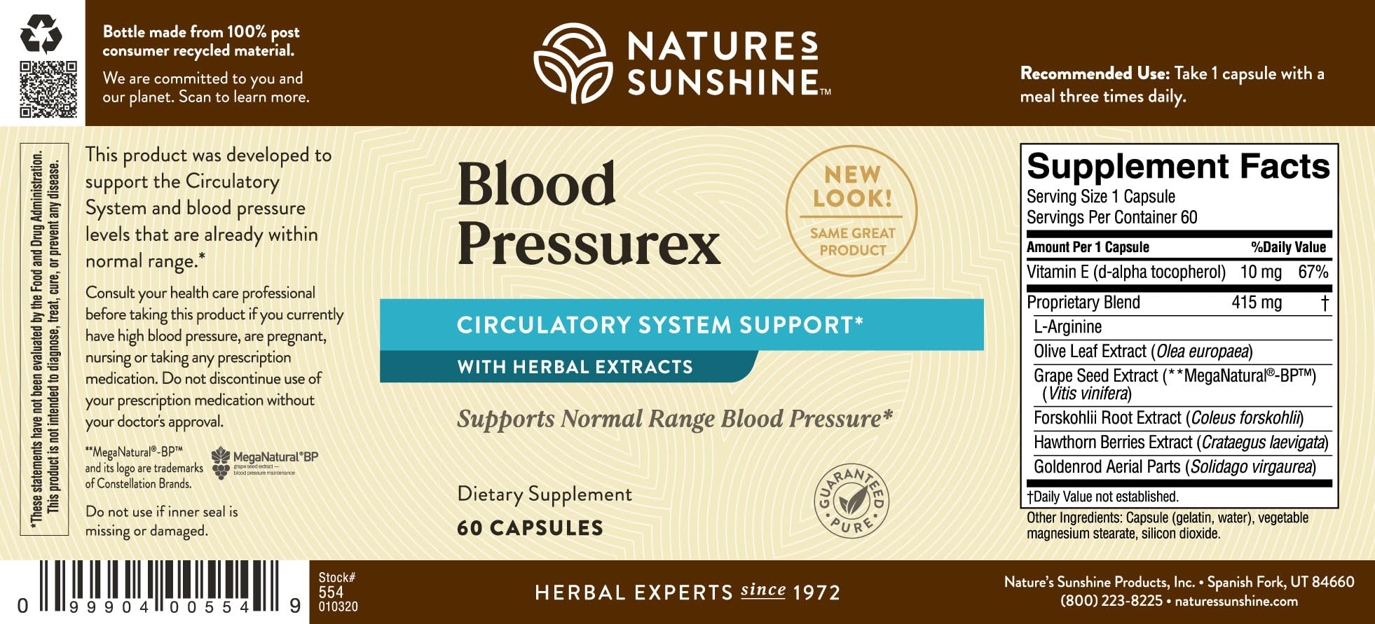 Nature's Sunshine Blood Pressurex 60 Capsules Nature's Sunshine uk supplements