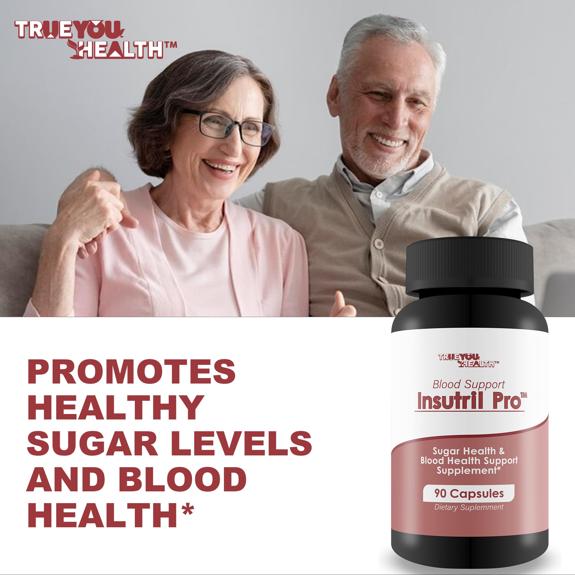 Blood Support Insutril Pro - Our Best Sugar Health & Blood Health Support Supplement - Circulatory Health Support - Blood Balance Blood Boost Blood Circulation Supplements - Health Blood Balance Pills True You Health uk supplements