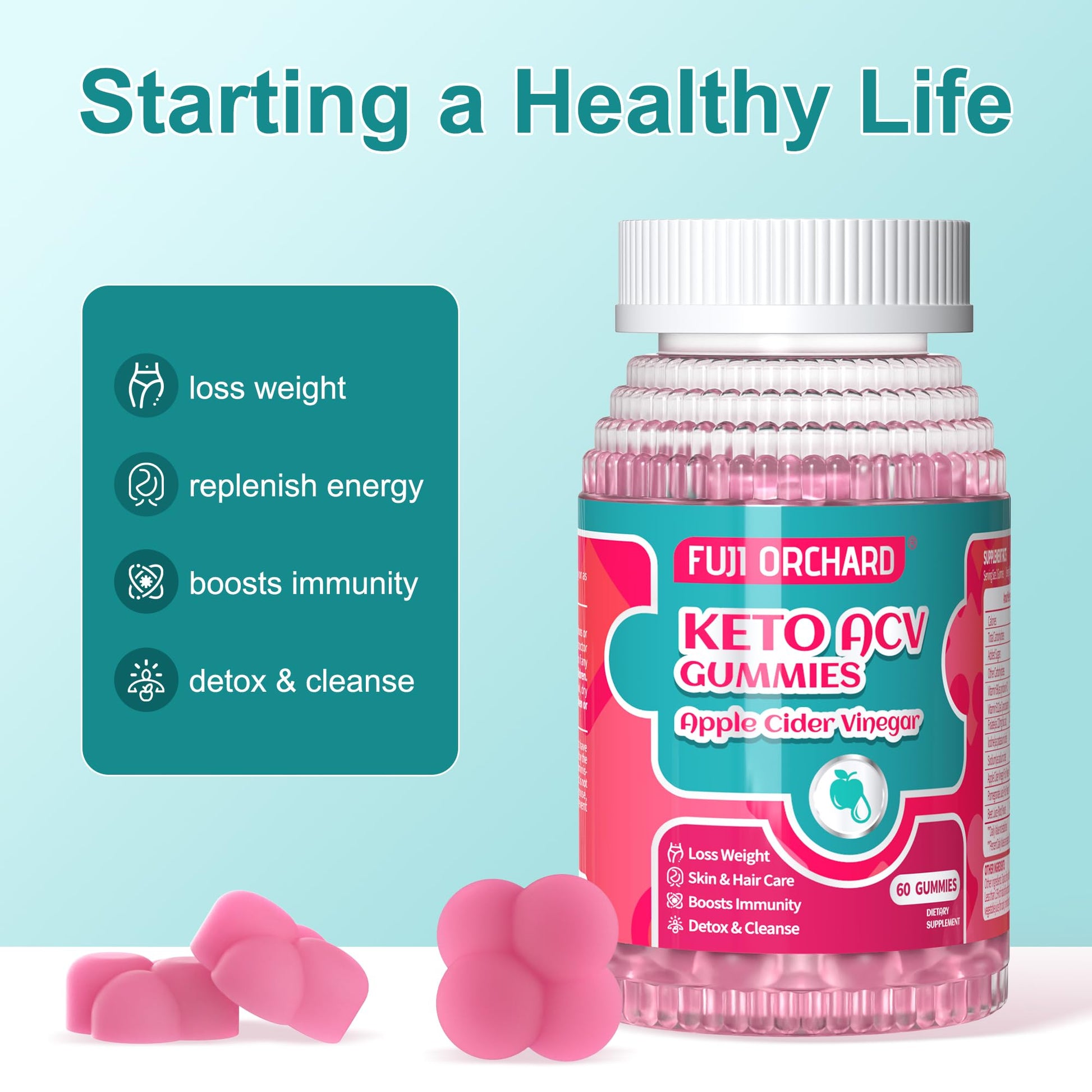 FUJI ORCHARD Keto Acv Gummies, 1500mg Keto Acv Gummies Advanced Weight Loss FUJI ORCHARD uk supplements