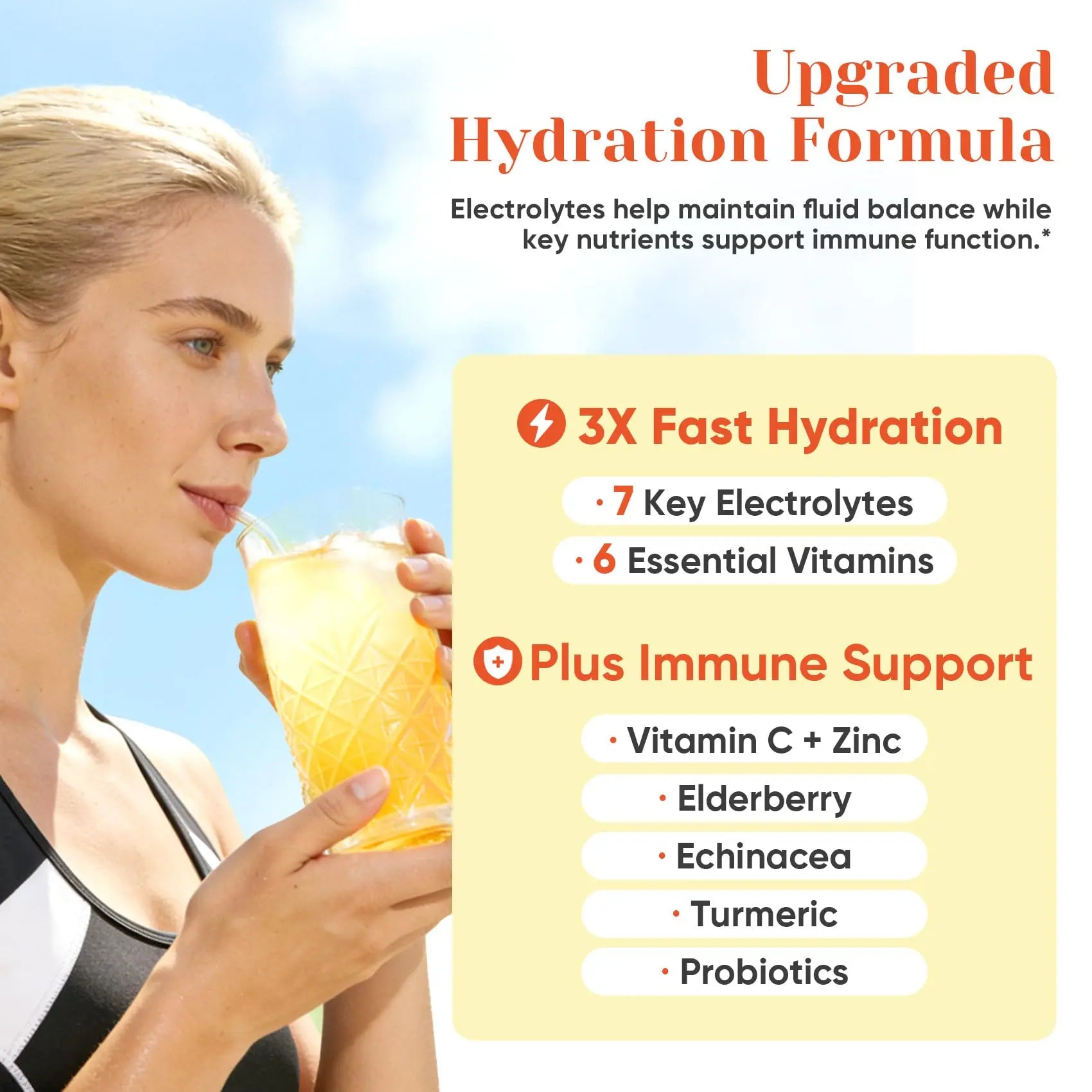 Venture Pal 2-in-1 Hydration + Immune Electrolytes Powder Packets with 7 Electrolytes & 6 Vitamins, Elderberry, Turmeric, Echinacea | Liquid Daily IV Drink Mix Venture Pal uk supplements