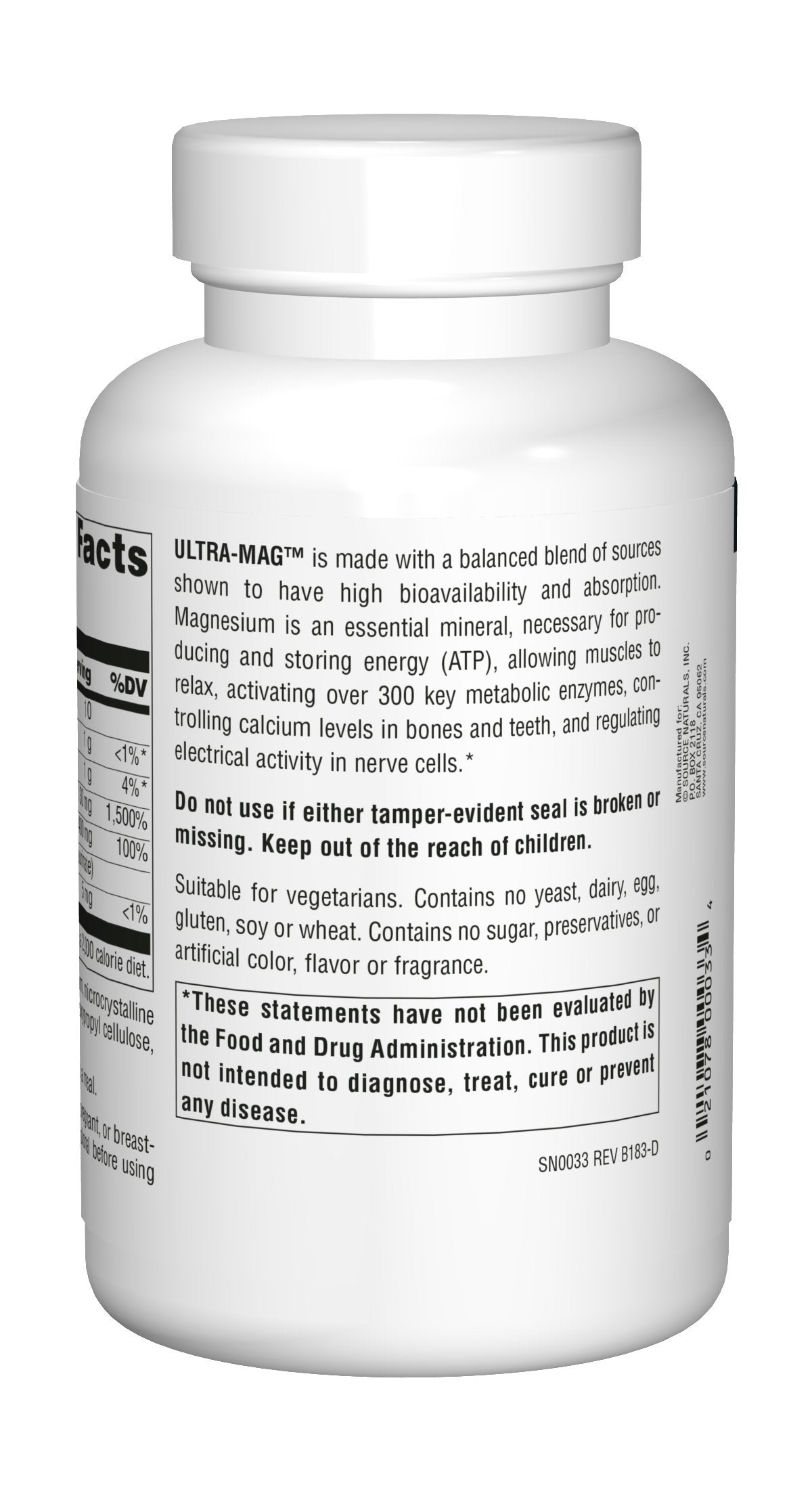 Source Naturals Ultra-Mag High-Efficiency Magnesium Complex - Maintains Muscle Source Naturals uk supplements