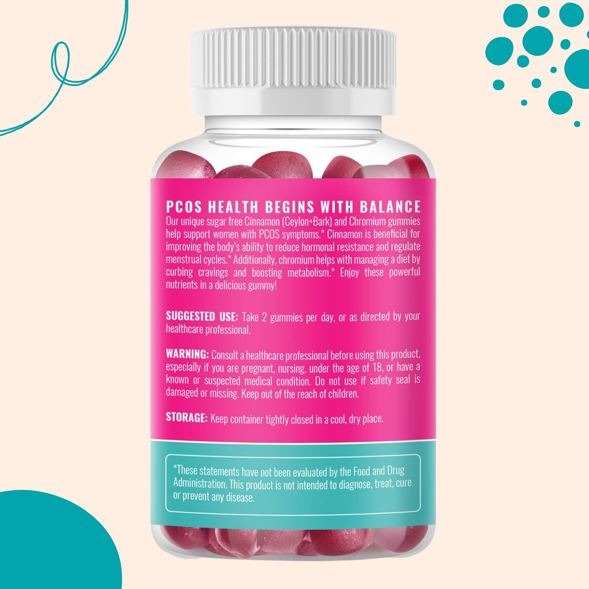 PCOS Herbal Gummies: Manage Cravings and Hormonal Balance; Cinnamon Complex PCOS Herbal Tea uk supplements