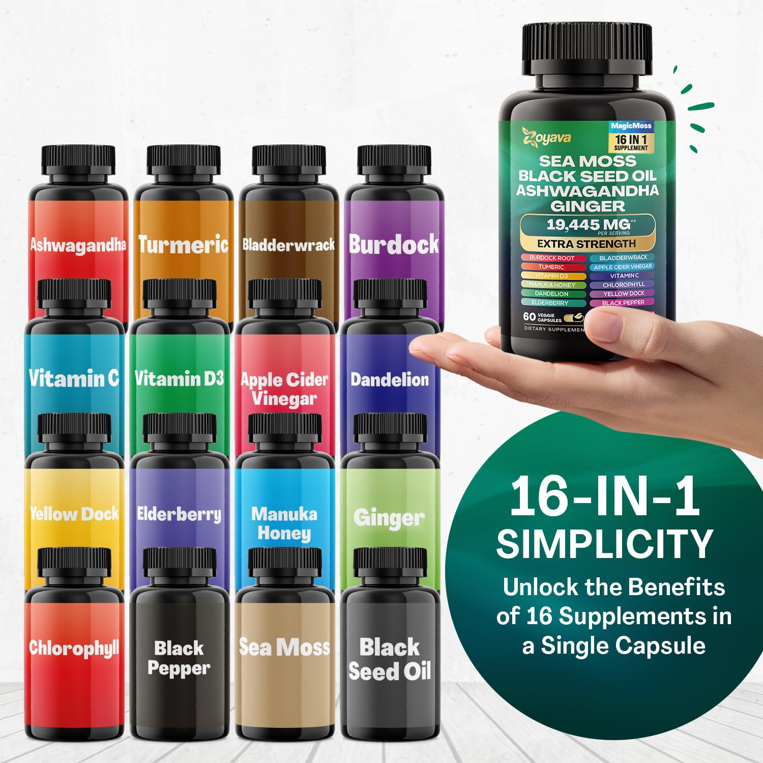 Zoyava Sea Moss 16-in-1 and Collagen 14-in-1 Bundle Zoyava uk supplements