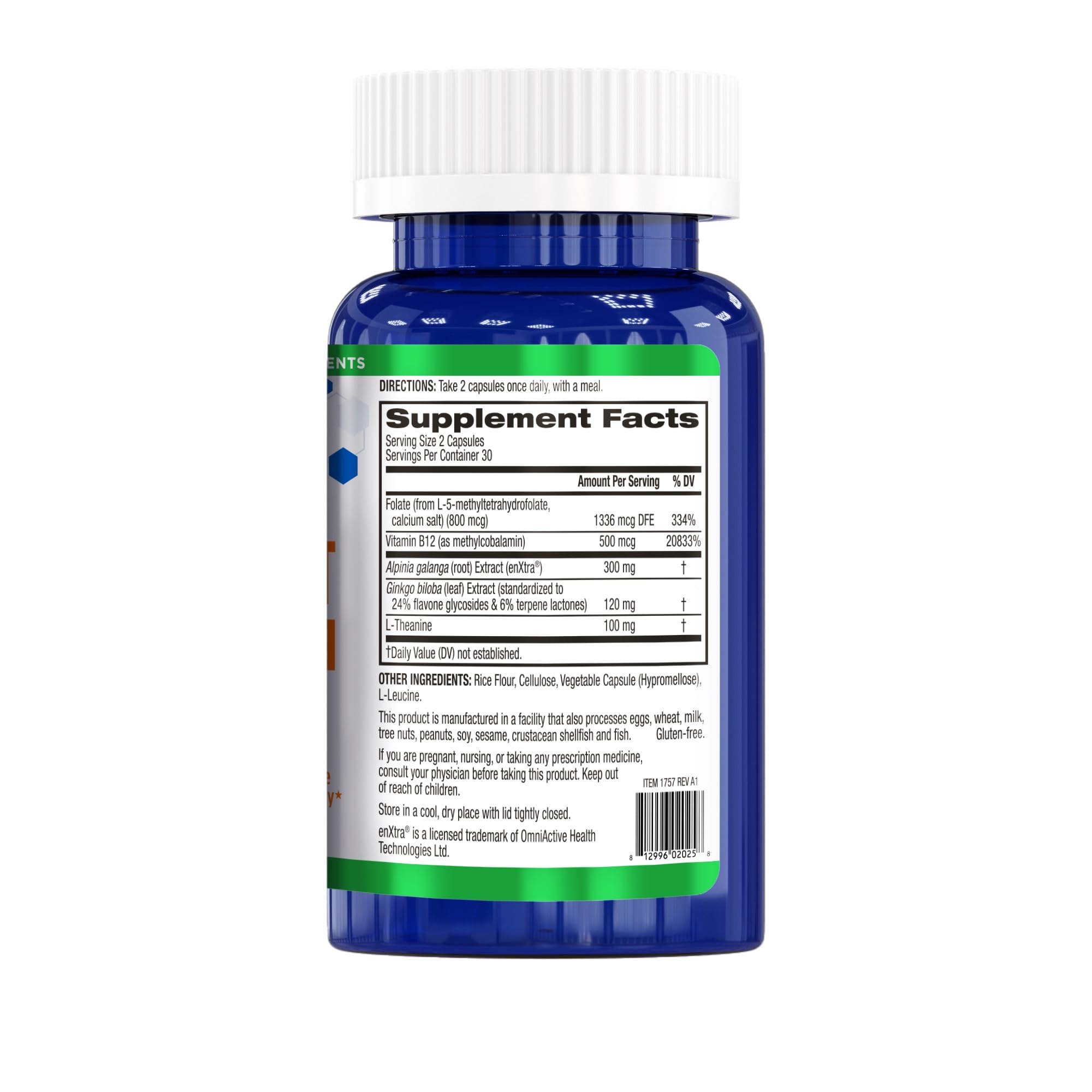 BioTrust Brain Bright – Daily Nootropic Boost for Focus, Concentration, Mental Clarity – Caffeine Free Nootropics Brain Support Supplement – Thai Ginger, Ginkgo, Folate, L-Theanine – 30 Servings BioTrust uk supplements