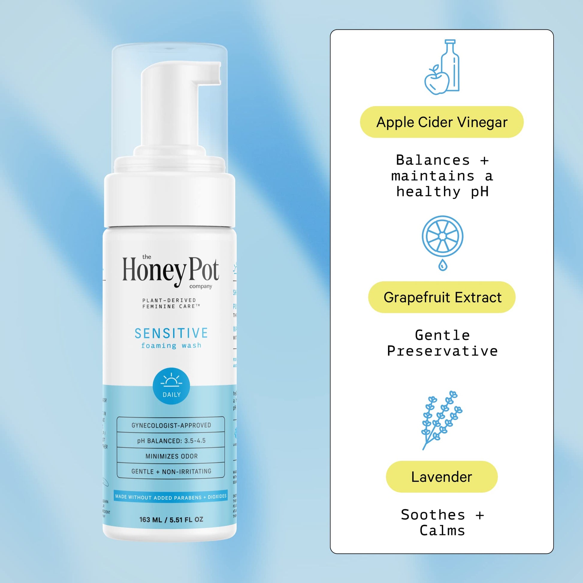 The Honey Pot Company - Feminine Wash & Feminine Wipe Bundle - Includes Unscented Ph Balance The Honey Pot Company uk supplements