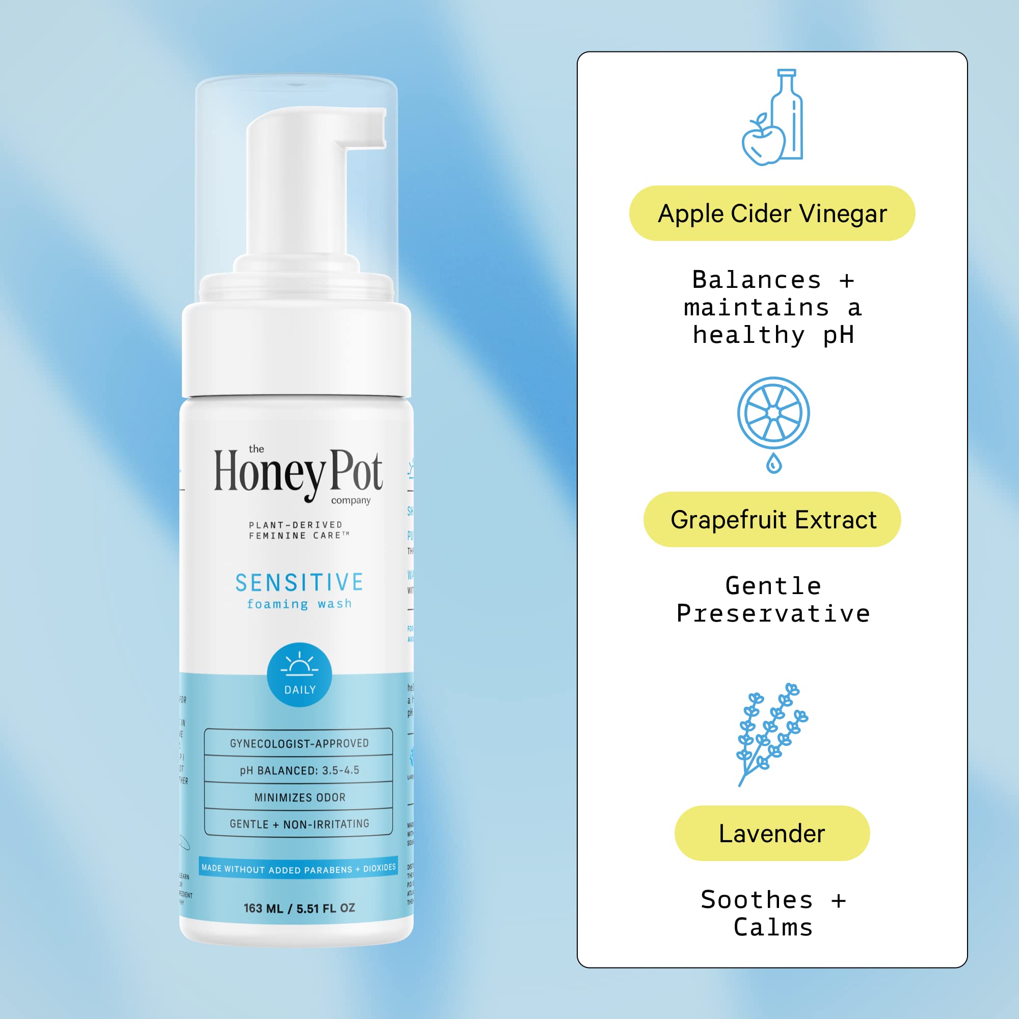 The Honey Pot Company - Feminine Wash & Feminine Wipe Bundle - Includes Unscented Ph Balance The Honey Pot Company uk supplements
