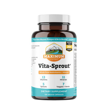 Maximum Living - Vita-Sprout Whole-Food Multivitamin & Phytonutrient Blend - 120 Capsules Maximum Living uk supplements