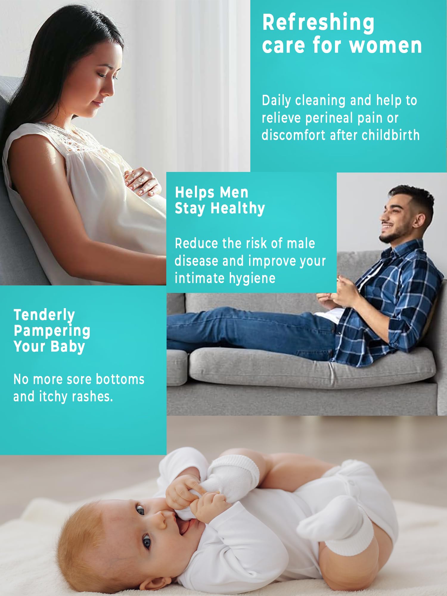 Peri Bottle , Squeeze-Free Portable Bidet for Postpartum Essentials, Peri Bottles for Feminine Hygiene TICALBAK uk supplements
