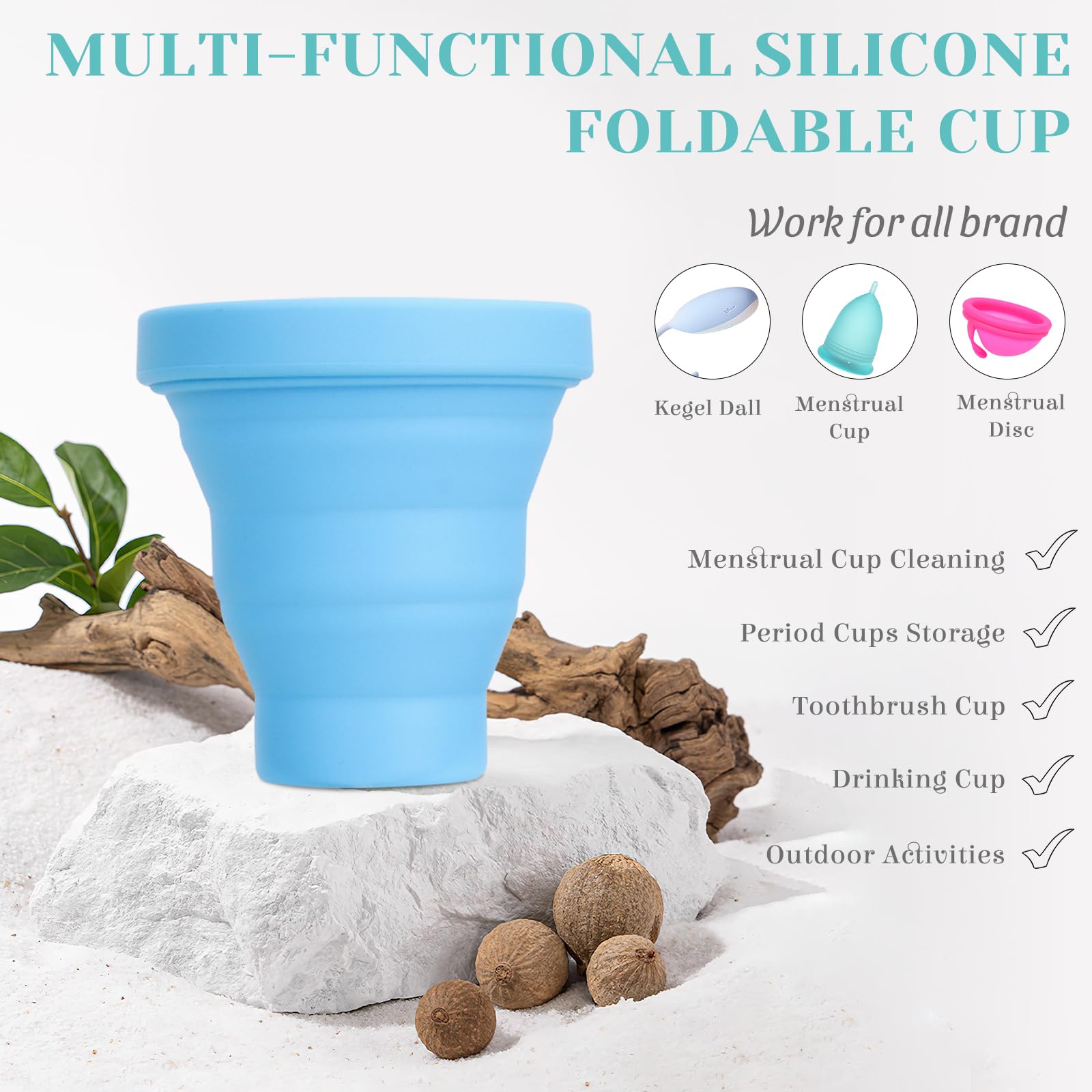 YTYOMUR Menstrual Cup Set, 2 Soft Period Cup Come with Collapsible Cleaner Cup YTYOMUR uk supplements