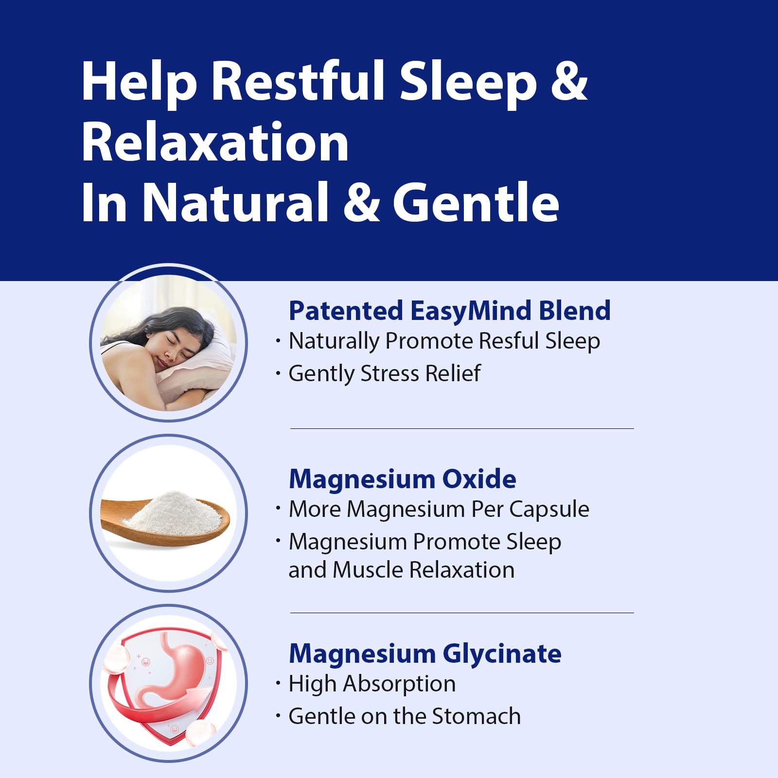 PureBotan Magnesium Oxide and Glycinate Extra Strength, Natural Sleep Aid Supplement EasyMind, High Absorption, Restful Sleep & Relaxation, Cortisol Lower, Natural-Gentle, Melatonin Free, 60 Capsules PureBotan uk supplements