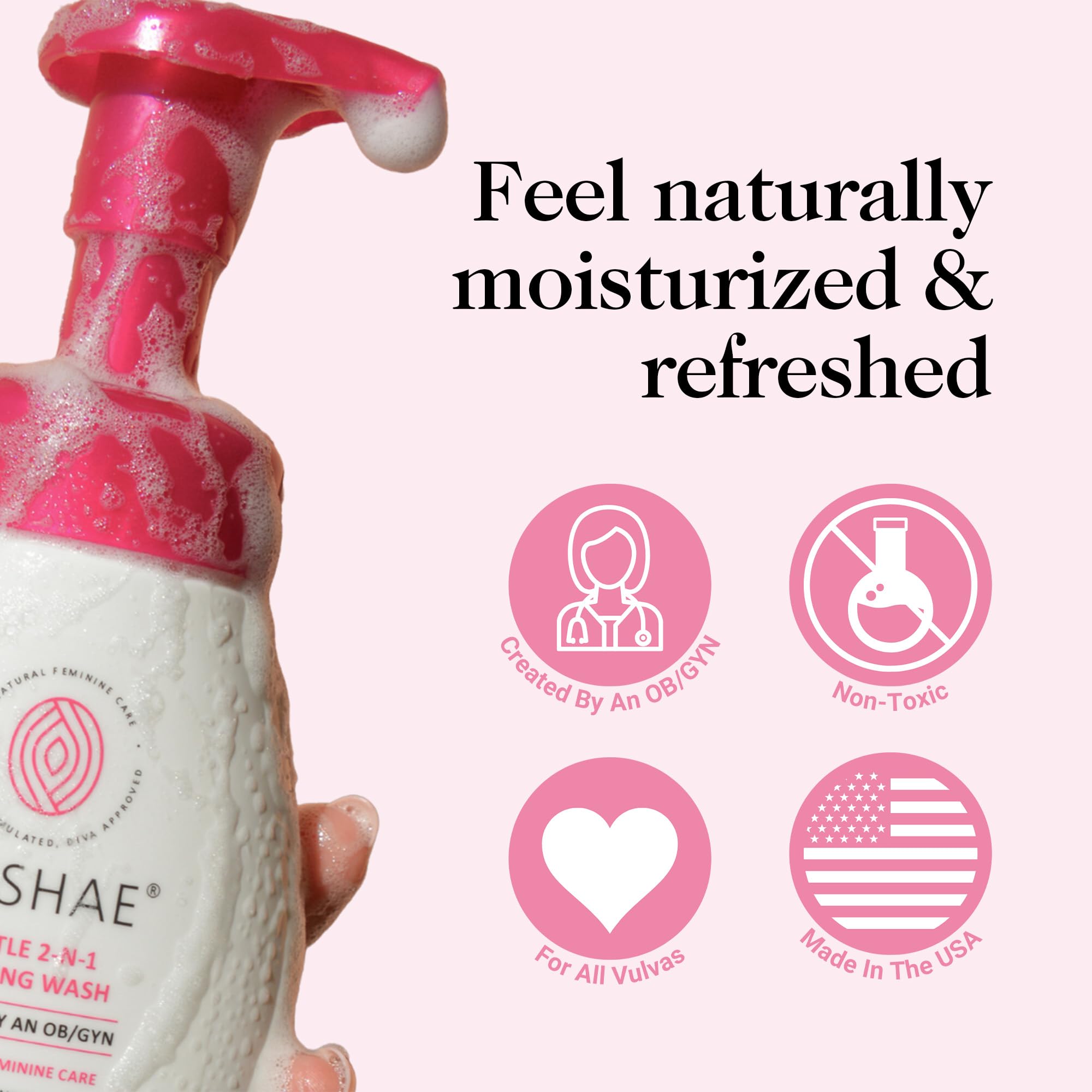 Kushae Gentle 2-in-1 Foaming Wash, pH Balance Feminine Wash for Optimal Hygiene Kushae uk supplements