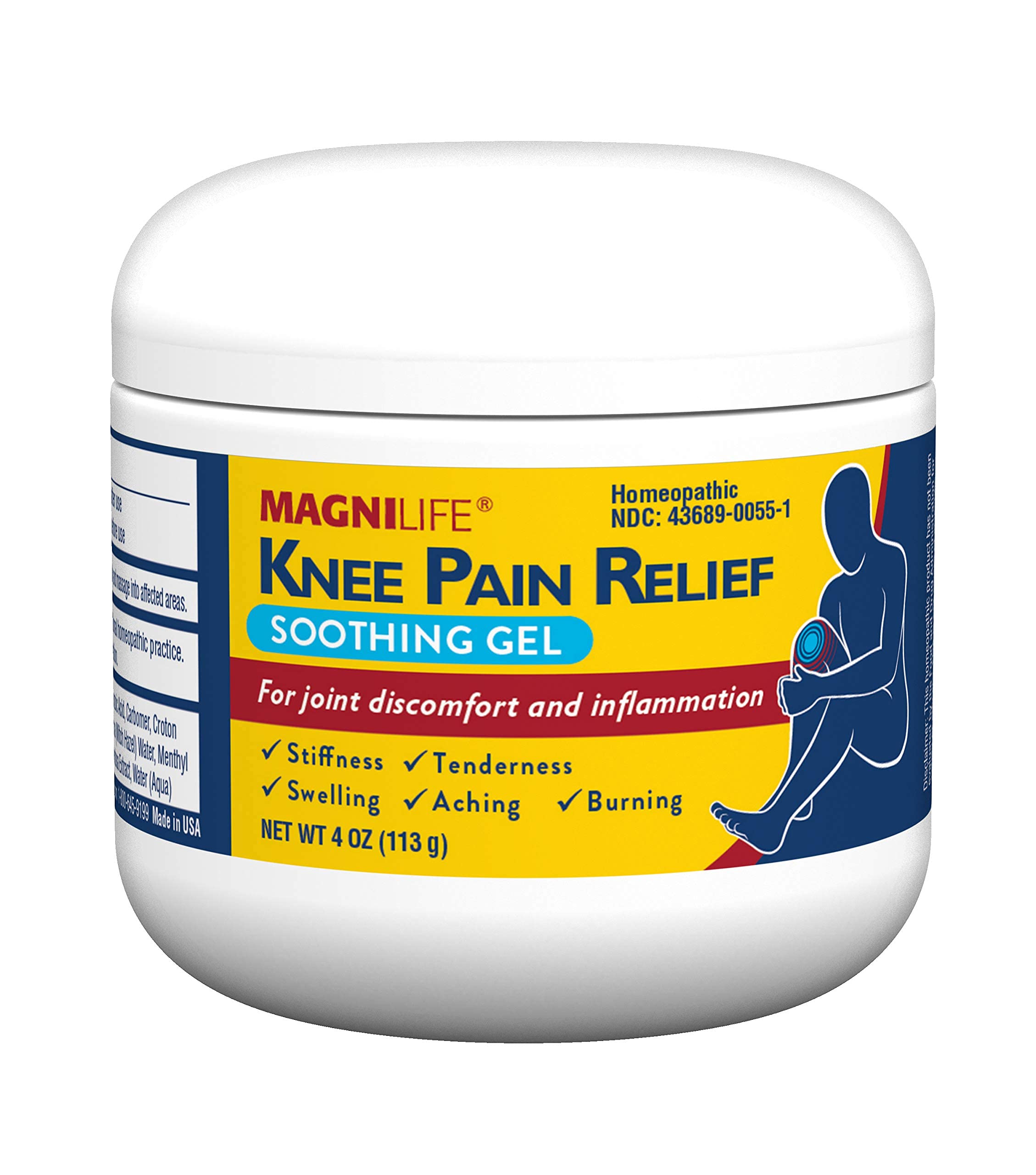 MagniLife Knee Pain Relief Gel (4 oz), Arnica-Based Gel for Joint Pain, Knee Stiffness & Swelling, Non-Greasy, No Staining, Massage-in Formula for Daily Knee Support & Comfort MagniLife uk supplements
