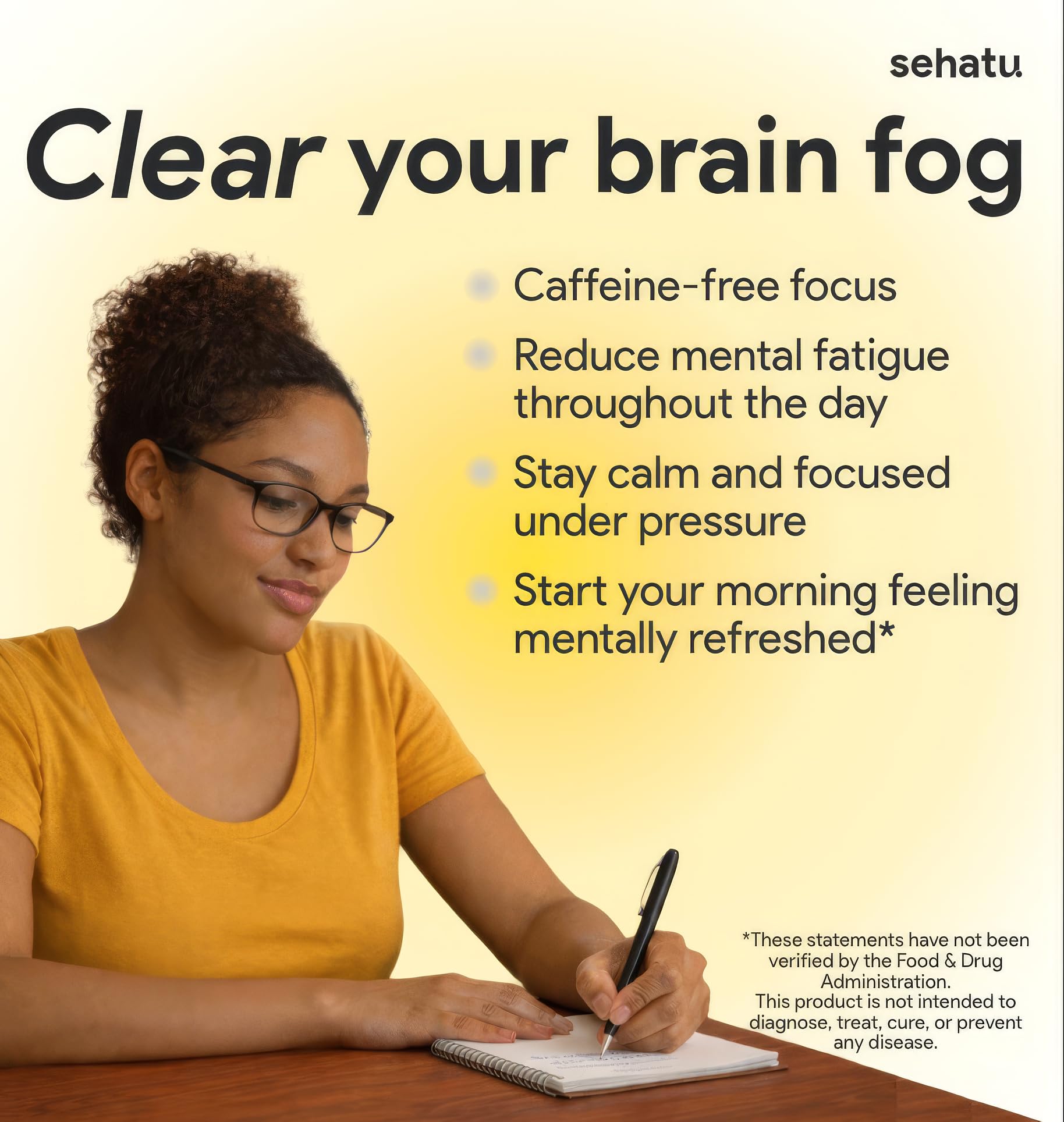 SEHATU Clarity Plus Cognitive Wellness Supplement | Packed with 10 Powerful Adaptogenic Mushrooms | Clear Brain Fog and Support Mental Clarity | 60 Count | 30 Day Supply SEHATU uk supplements