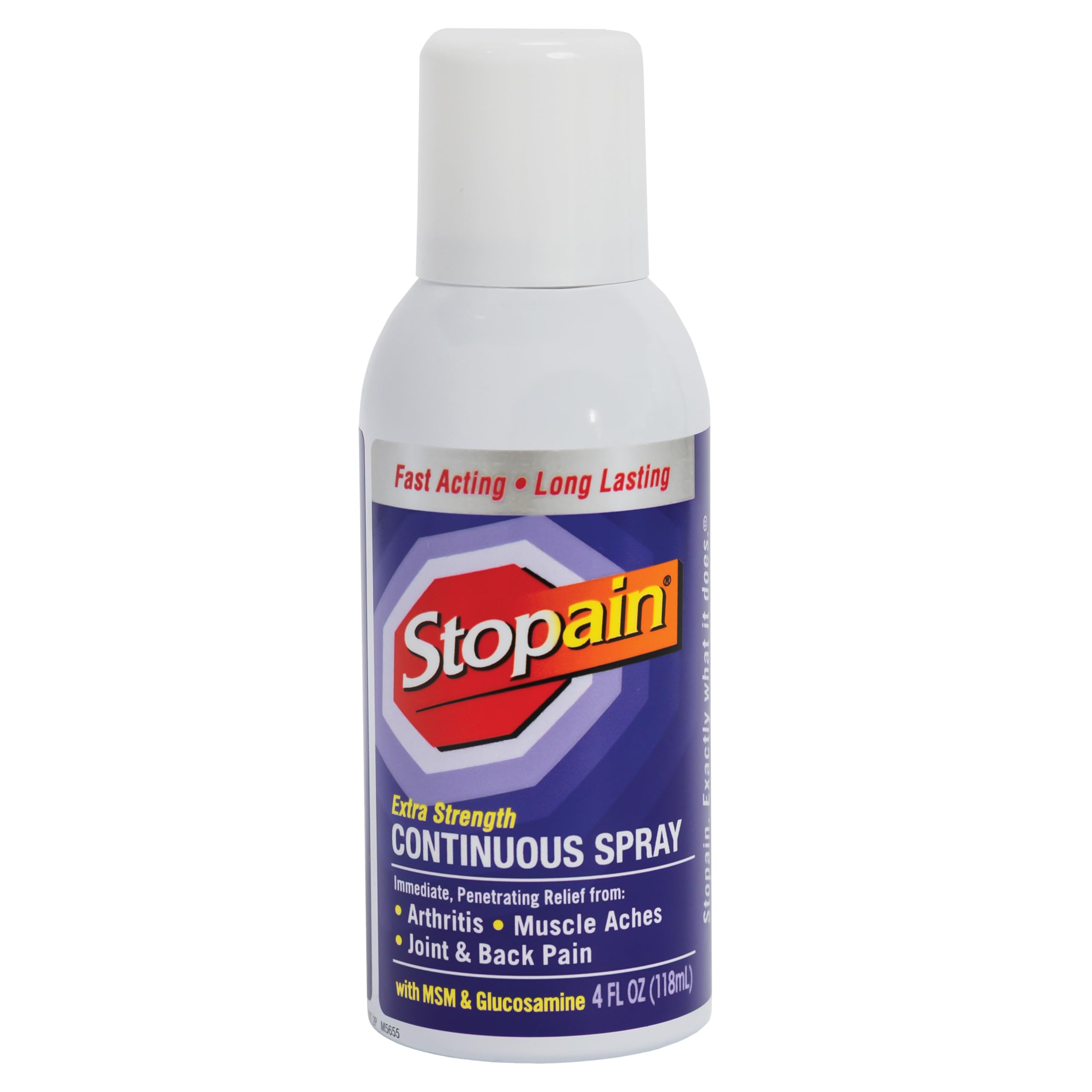Stopain Pain Relief Spray 4oz, USA Made, Max Strength Fast Acting with Menthol, MSM, Glucosamine for Lower Back, Arthritis, Knee, Neck, Joints, HSA FSA Approved OTC Topical Analgesic Product Stopain uk supplements