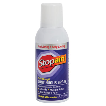 Stopain Pain Relief Spray 4oz, USA Made, Max Strength Fast Acting with Menthol, MSM, Glucosamine for Lower Back, Arthritis, Knee, Neck, Joints, HSA FSA Approved OTC Topical Analgesic Product Stopain uk supplements