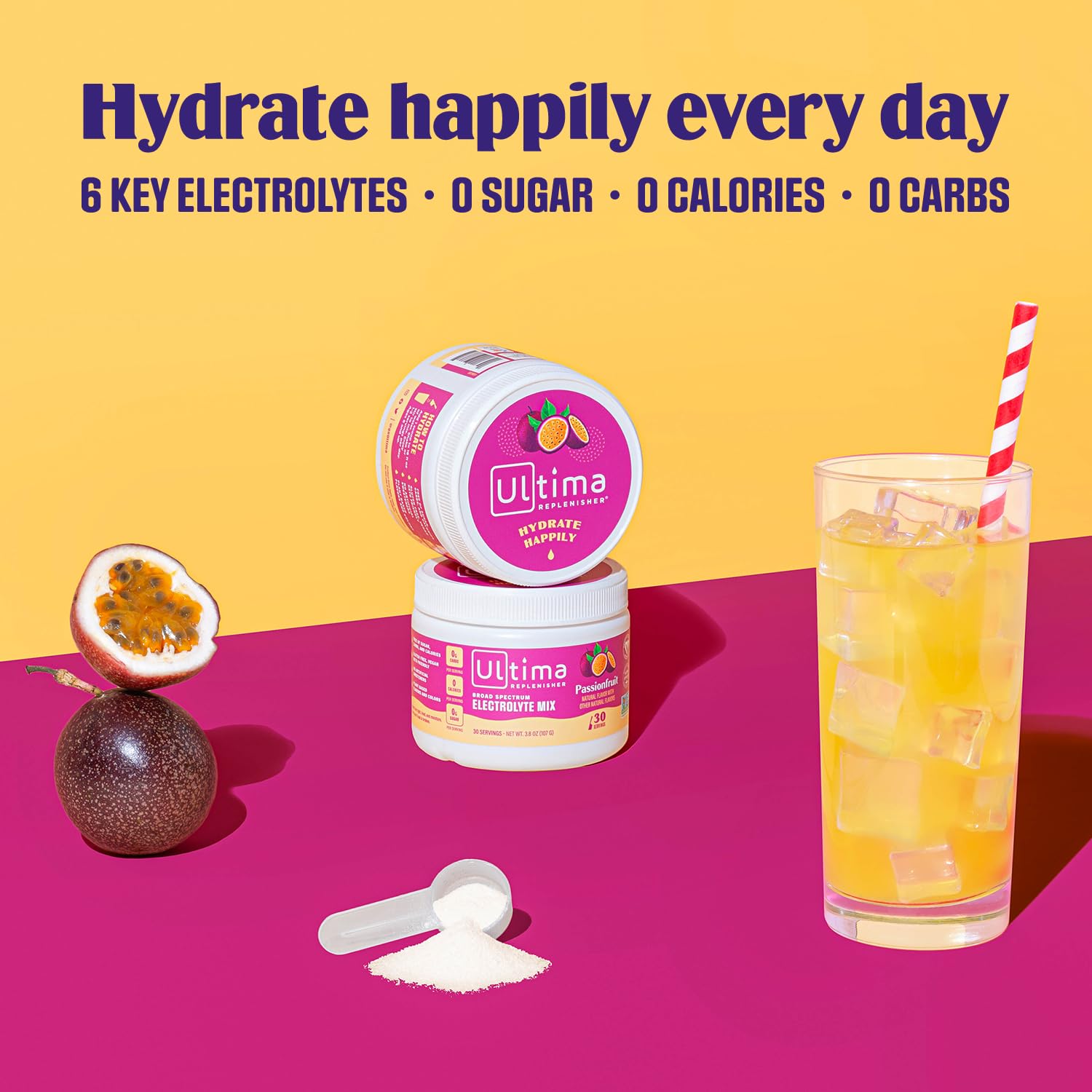 Ultima Replenisher Daily Electrolyte Drink Mix – Passionfruit, 30 Servings – Hydration Ultima Replenisher uk supplements