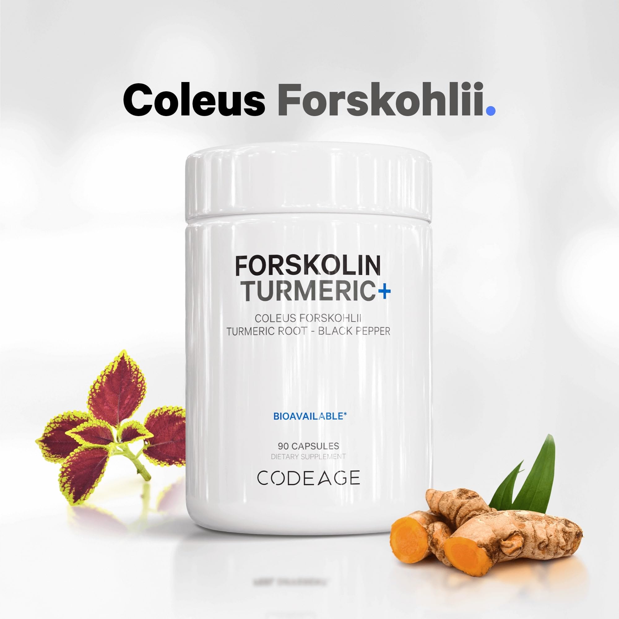 Codeage Forskolin, Pure Forskolin Coleus + Organic Turmeric Root Powder, 95% Curcumins Codeage uk supplements