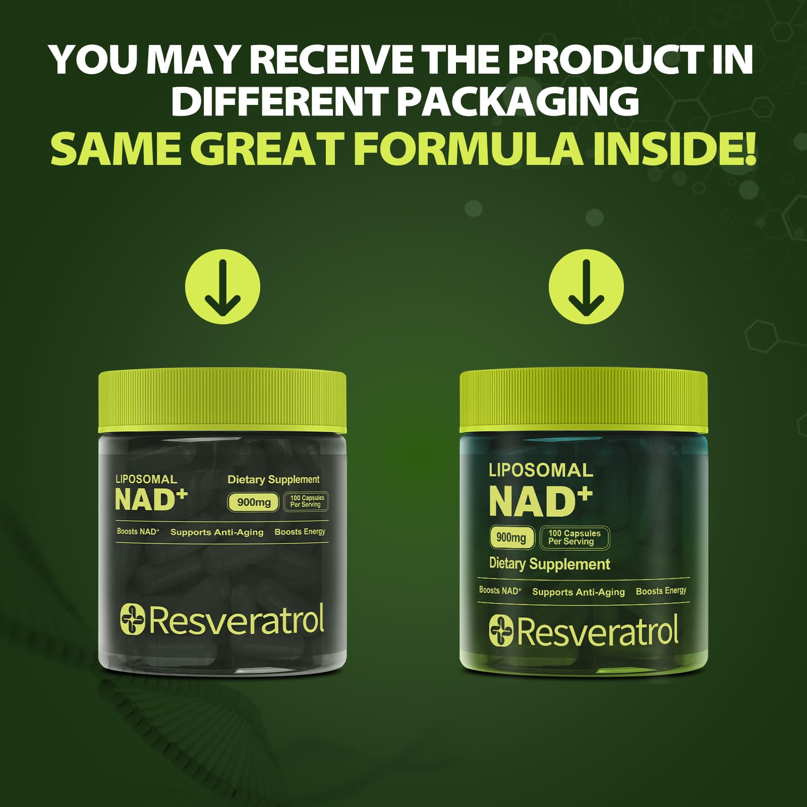 BOSNETHUINH NAD+ Supplement, NAD Nicotinamide Riboside Resveratrol, Liposomal NAD - NMNH Supplement Alternative for Anti-Aging, Mental Clarity & Cellular Energy 100 Capsules BOSNETHUINH uk supplements