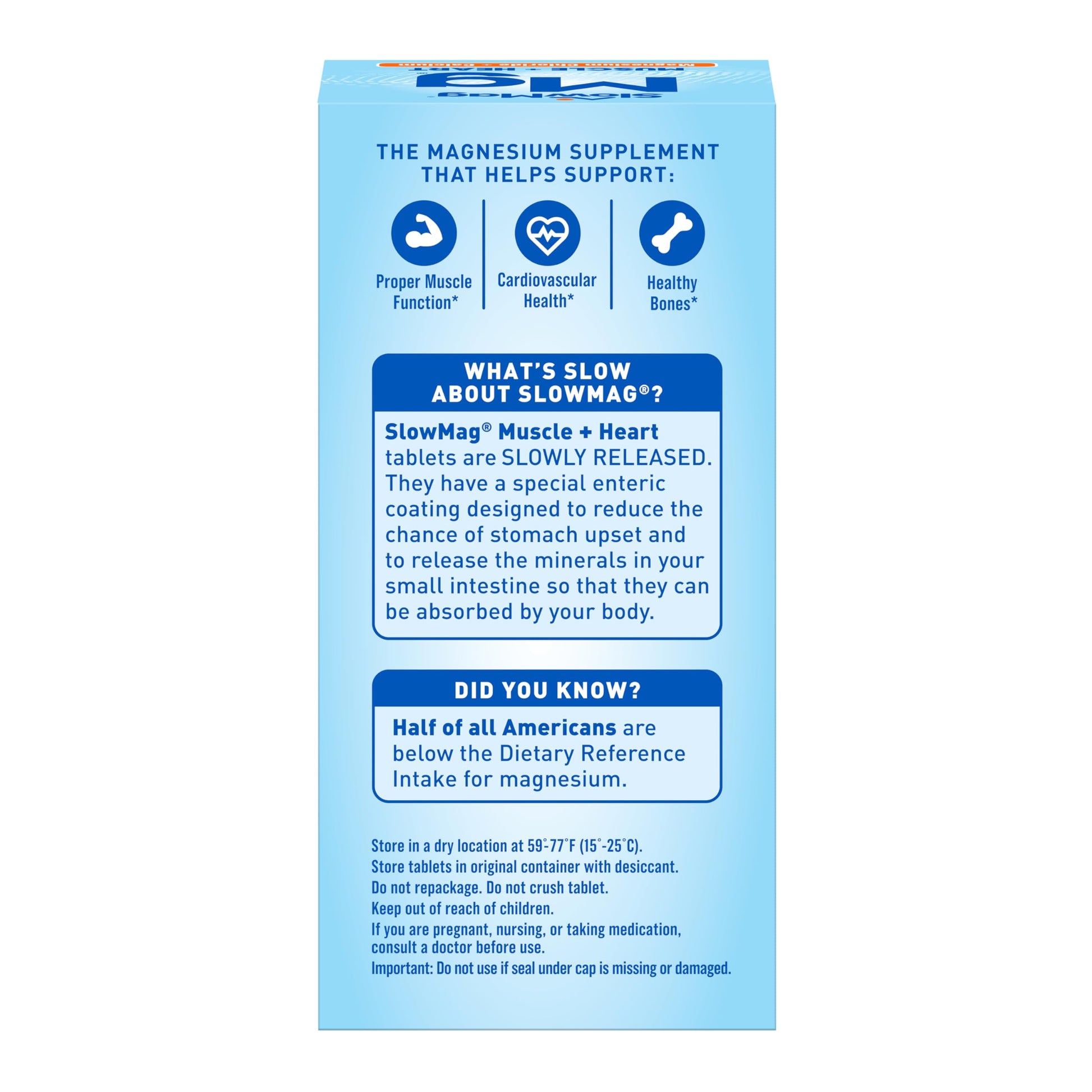 SlowMag Muscle & Heart Magnesium Chloride Supplement with Calcium, 120 Count, Supports Muscle Relaxation, Heart, Nerve & Bone Health, High Absorption Slow-Mag uk supplements