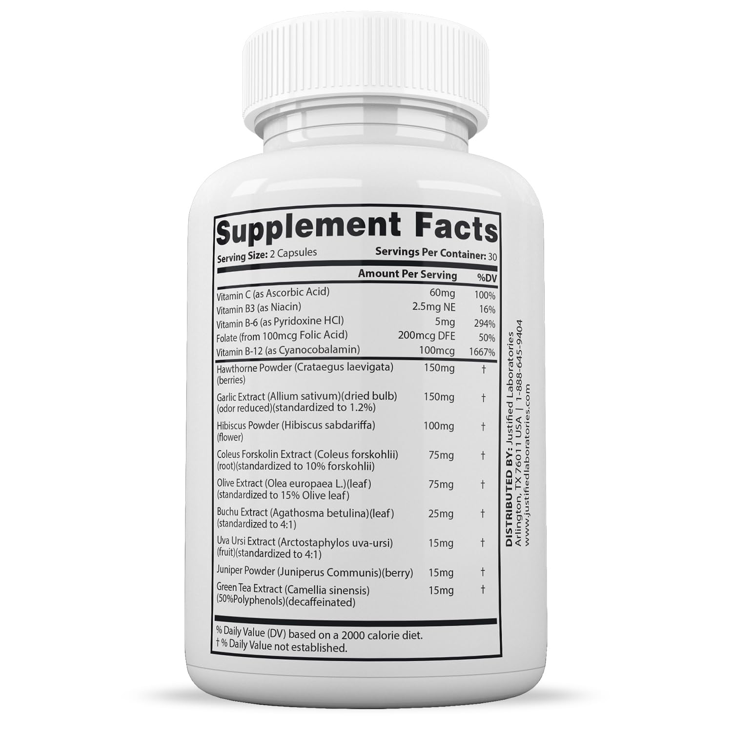 Justified Laboratories (2 Pack Blood Balance Advanced Formula 620MG Formula Supplement Pills 120 Capsules Justified Laboratories uk supplements