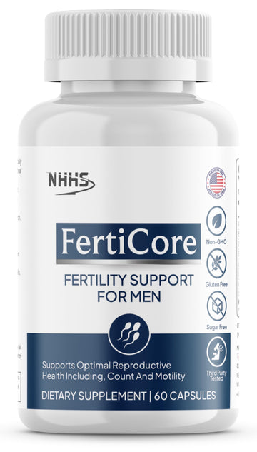 NHHS FertiCore – Men’s Fertility & Reproductive Wellness Supplement – Supports Sperm Health, Motility & Vitality – with Vitamins, Minerals, Amino Acids & Antioxidants – Made in USA, 60 Capsules NHHS uk supplements