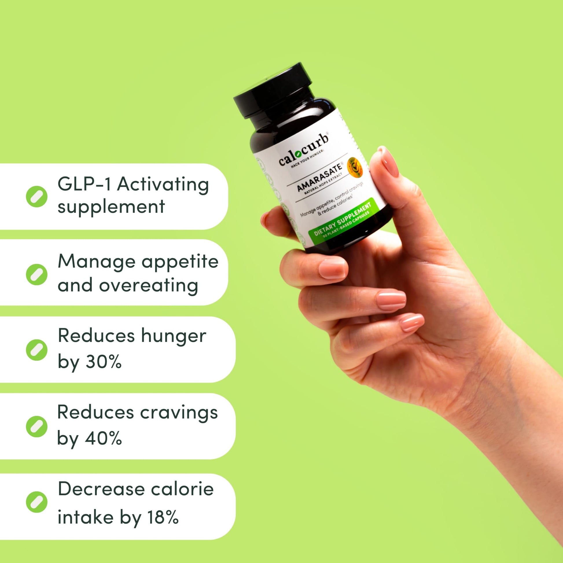 Calocurb Calorie Control Supplement, Natural GLP-1 Activator, 90 Count (1 Month Average Calocurb uk supplements