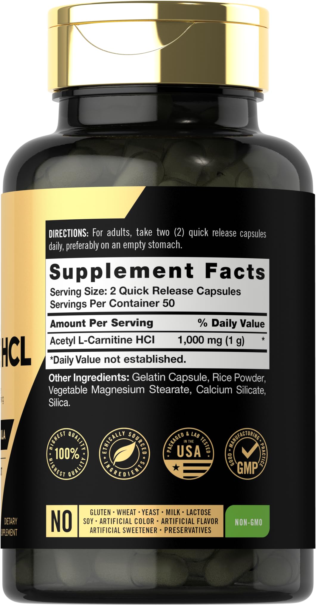 Carlyle Acetyl L-Carnitine HCL | 1000mg | 100 Capsules | Advanced Athlete Formula | Pre-Workout Supplement | Non-GMO & Gluten Free Carlyle uk supplements