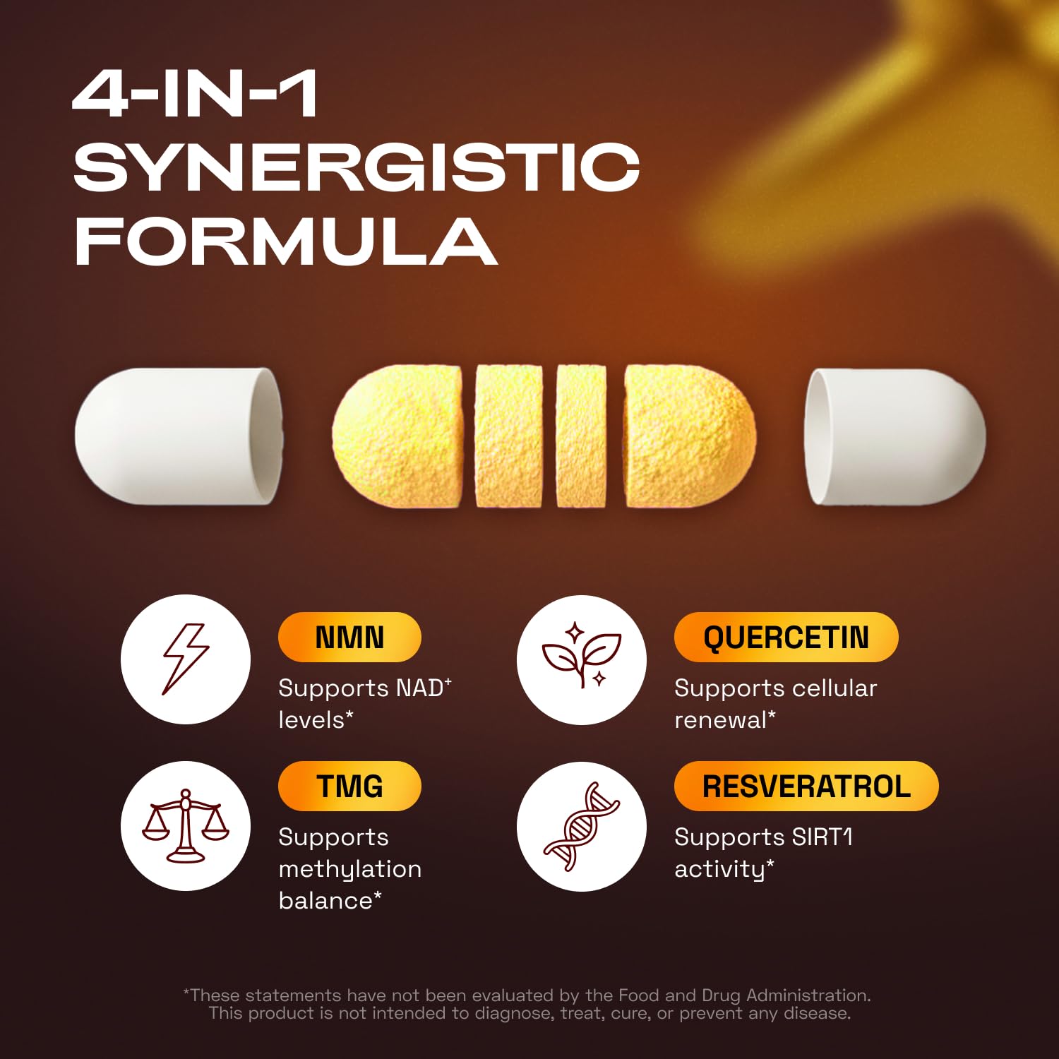 Cata-Kor NMN Supplement – 4-in-1 NAD Supplement with Quercetin | TMG | Resveratrol – NMNH Alternative – Supports Cellular Energy & NAD+ Levels – 60 Capsules – Third-Party Tested (1 Pack) Cata-Kor uk supplements