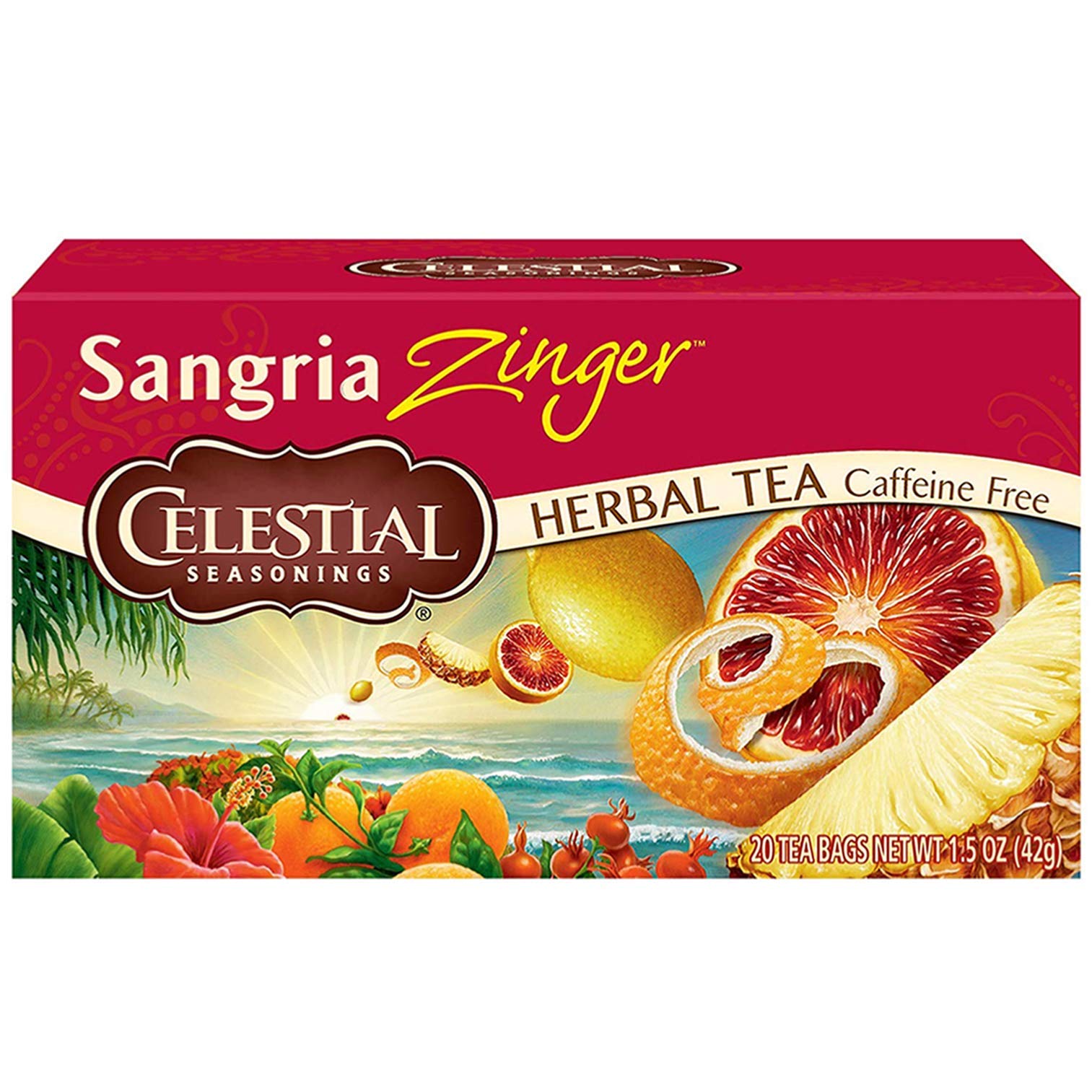 Celestial Seasonings Herbal Tea, Sangria Zinger, 20 Count (Pack of 6) Celestial Seasonings uk supplements