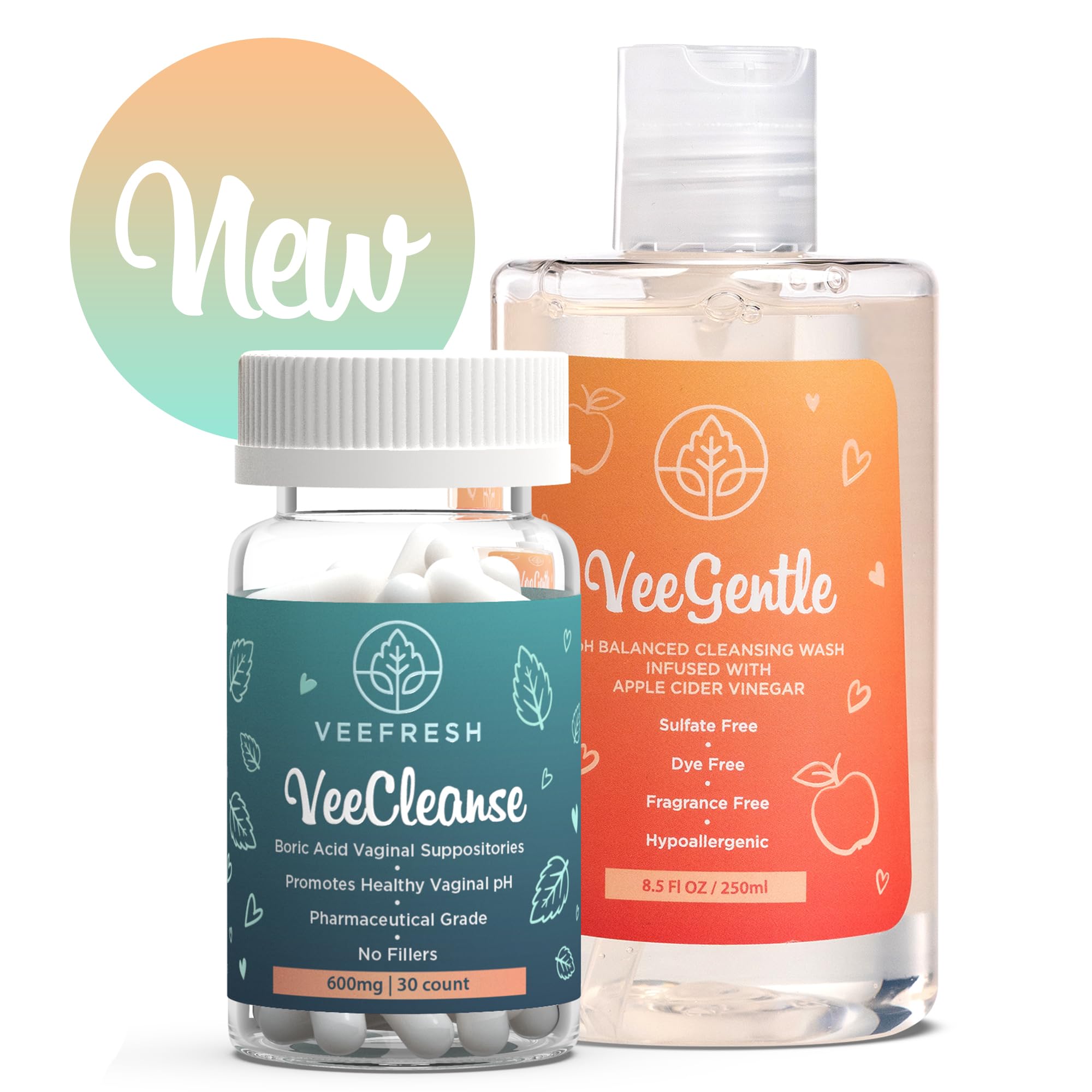 VeePower Lite - Vaginal Health Bundle - Control and Prevent Vaginal Odor - Includes VeeGentle VeeFresh uk supplements