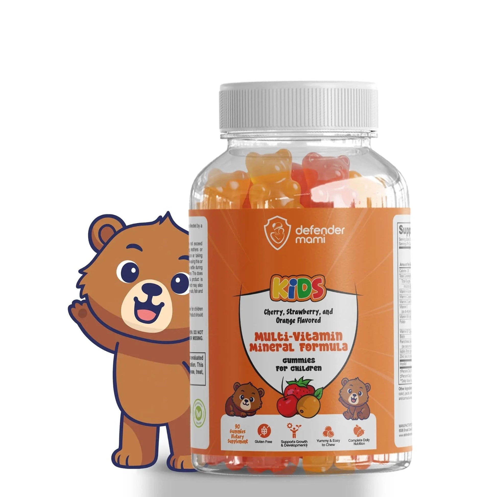 Defender Mami Kids Vitamin Gummies – Multivitamin & Mineral Formula, Non‑GMO · Gluten‑Free, 90 Count Chewables for Daily Immune Defender Mami uk supplements