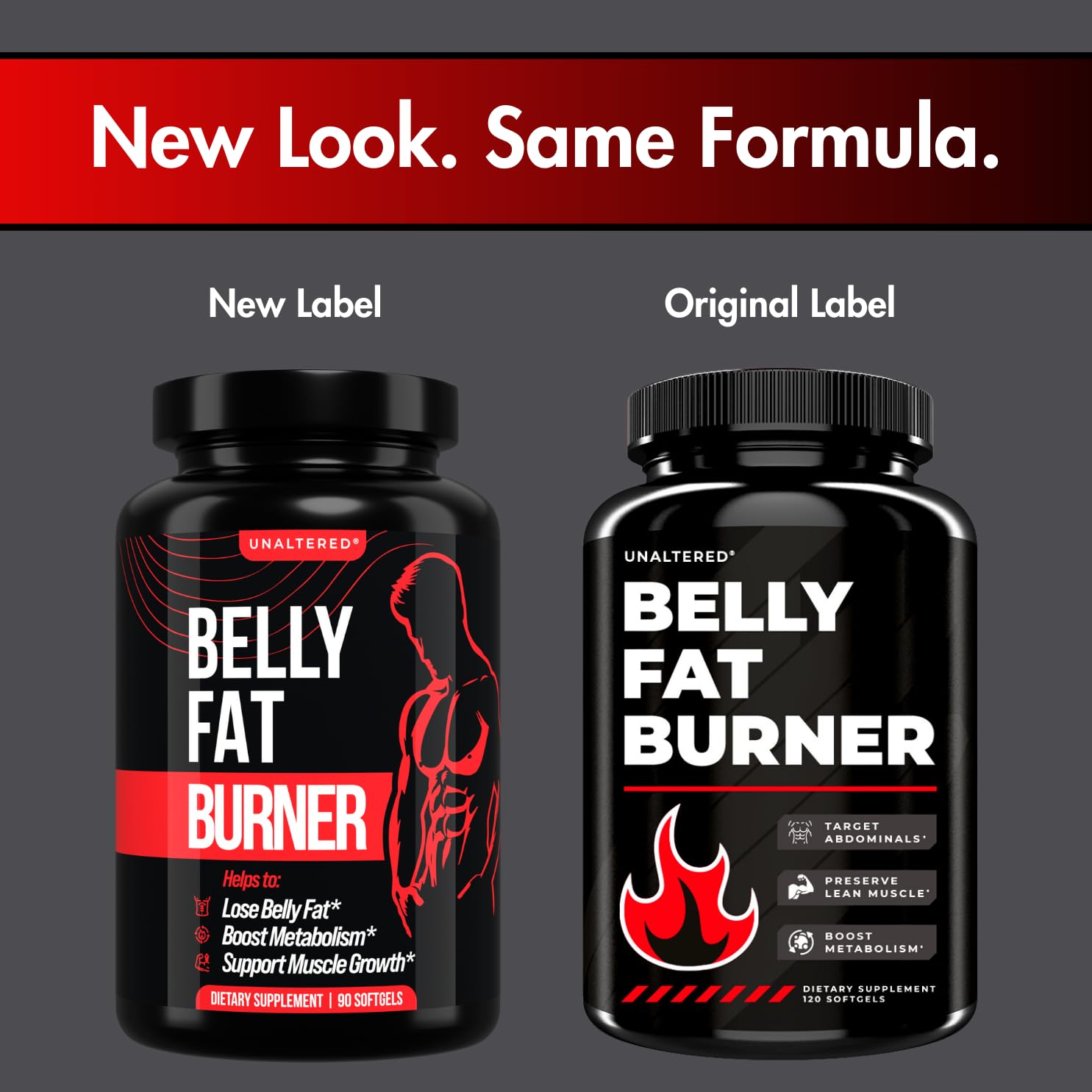 UNALTERED Belly Fat Burner for Men - Lose Belly Fat, Tighten Abs, Support Lean Muscle UNALTERED uk supplements
