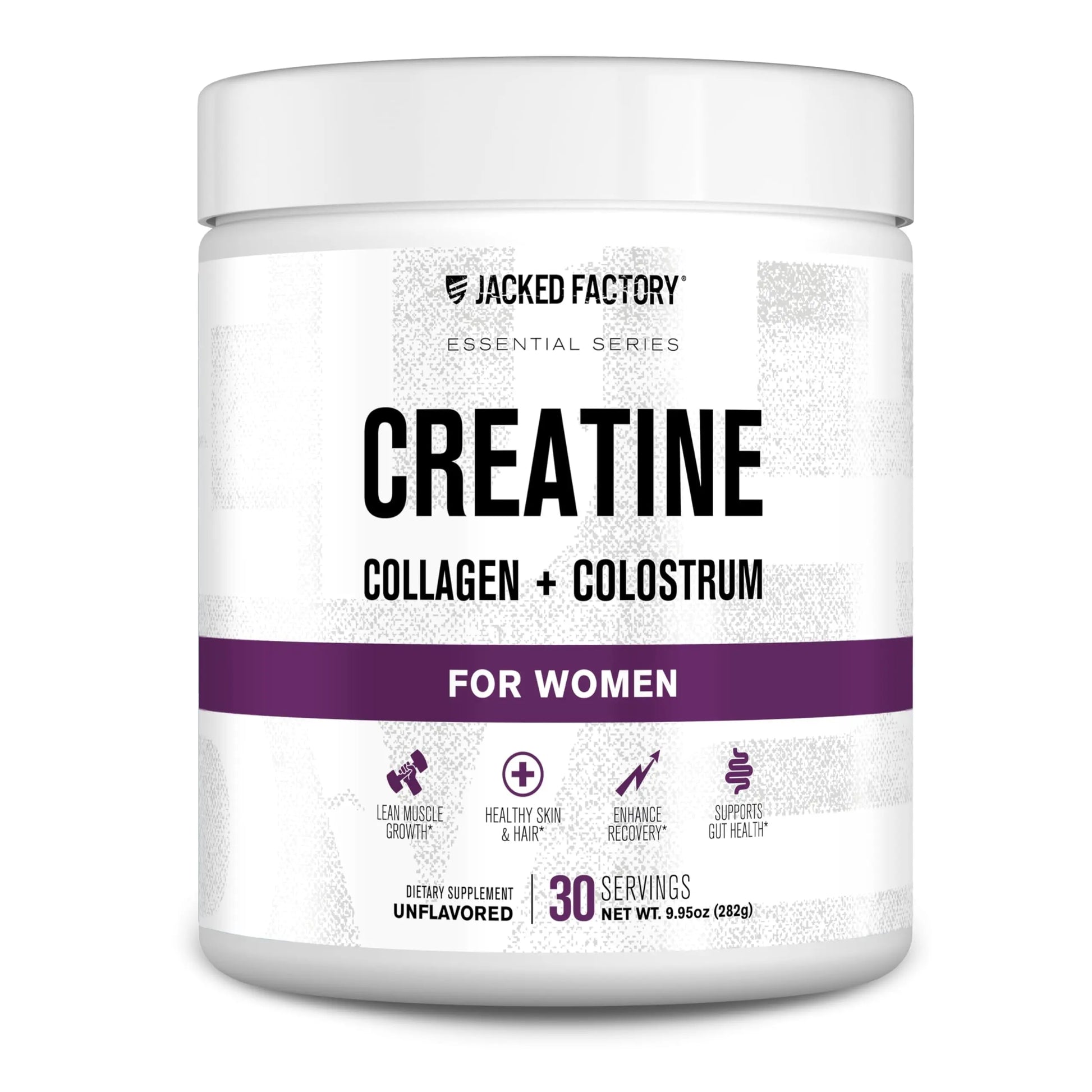 Jacked Factory Creatine for Women - Creatine Monohydrate with Collagen + Colostrum to Support Workout Performance, Lean Muscle Growth, Healthy Hair, Skin, Jacked Factory uk supplements