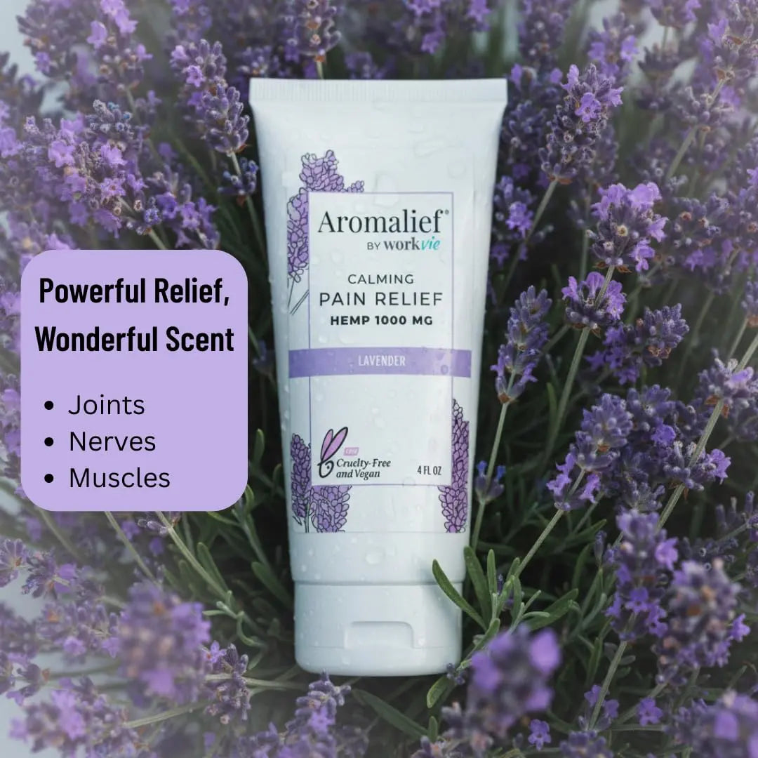 Hemp Cream with Lavender Aromatherapy - 1000MG Made in USA - Muscle & Joint Relief - Menthol, Glucosamine, Chondroitin MSM - Vegan Aromalief uk supplements