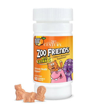 21st Century Zoo Friends with Extra C Chewable Tablets, 60 Count 21st Century uk supplements